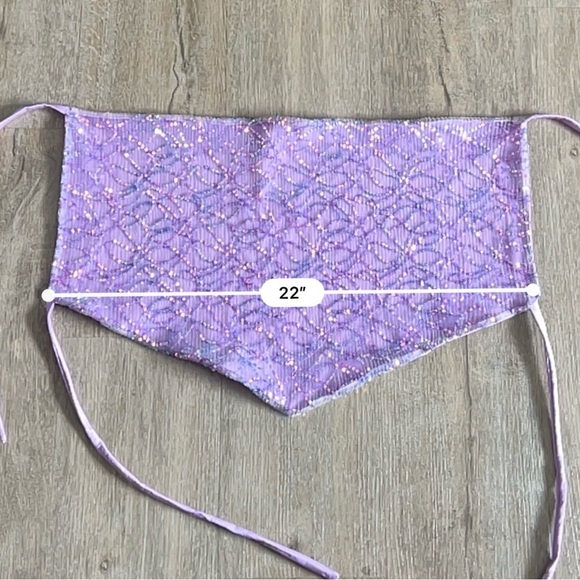Handmade Y2K Blingy Bratz Doll Embellished Cowl Neck Bandana Backless Top - Sz S - Picture 8 of 8